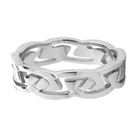 Stainless Steel Narrow Celtic Band - Click Image to Close